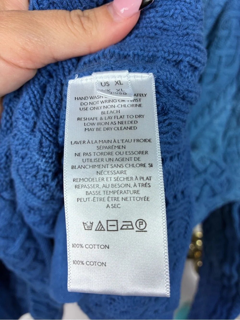 Free People Washed Ashore Cable Knit Cardigan Size Large Xl